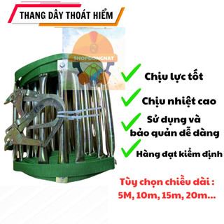 Thang dây thoát hiểm . hàng chuẩn đủ mét. 5m-10m-15m-20m