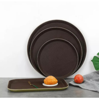 Khay Phục Vụ tròn chống Trơn đường kính 28cm 35cm 40cm - Khay bê đồ chống trượt