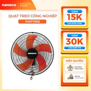 Quạt treo Nanoco model NWF1606 màu đen cam