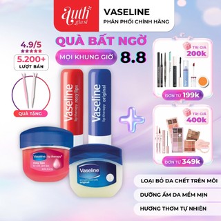 [CHÍNH HÃNG] Dưỡng môi Vaseline mềm mịn chống khô nứt và thâm môi dạng hũ và thỏi