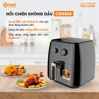 Nồi chiên không dầu 8l comet - cm6856