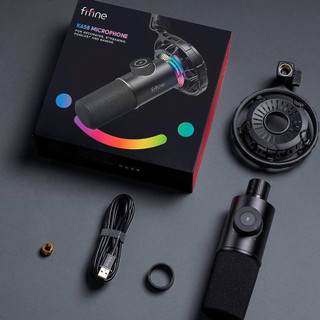 Micro FIFINE K658 RGB CỔNG USB- DYNAMIC CARDIOID MICROPHONE