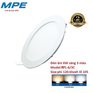 Đèn Led Âm Trần 6W 3 Màu MPE RPL6/3C