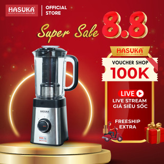 Máy xay sinh tố đa năng Hasuka HSK-766 5 in 1 công suất 250W chất liệu siêu bền rơi không vỡ - Bảo hành 12 tháng