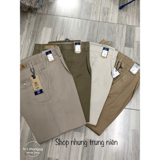 Quần Kaki Nam Trung Niên 1 Ly, Hàng Quảng Châu Cao Cấp Tặng Bố, có Size cho người 100kg chất đẹp + ẢNH THẬT