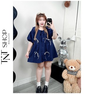 SET BỘ BIGSIZE CỔ LÁ KÈM NƠ  [TNT SHOP BIGSIZE 60KG 90KG]