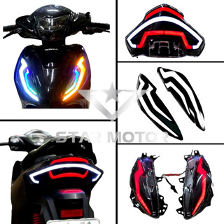 Phôi mica Led Audi loại 3D gắn demi và hậu Vision đời 2018 - 2024 đã lên hình sẵn, chống lộ Led