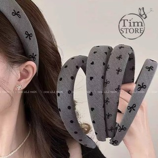 Cài tóc băng đô đen sang trọng TÍM STORE phụ kiện bờm tóc phong cách hàn quốc