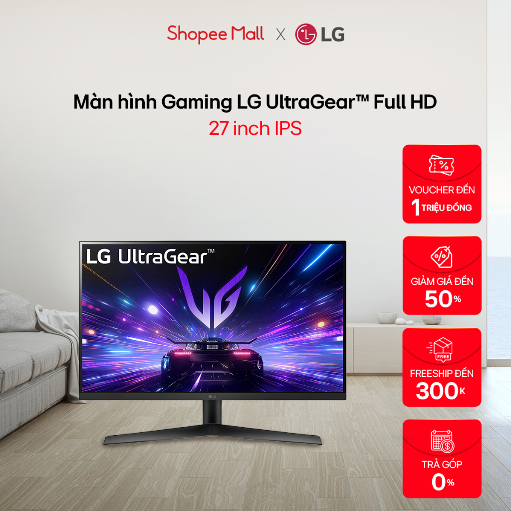 Màn hình LG Gaming Full HD IPS 27GS60F-B 27'' UltraGear™ | 180Hz, IPS 1 ms (GtG), HDR10 | BigBuy360 - bigbuy360.vn