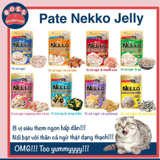 PATE NEKKO CHÍNH HÃNG JELLY CHO MÈO TRÊN 6 THÁNG TUỔI 8 Vị.