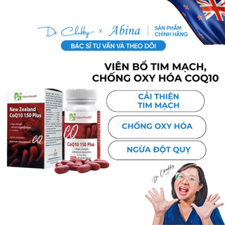 Viên uống bổ tim mạch, chống oxy hóa coq10 150 plus nz pure health - dr chubby
