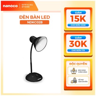 Đèn bàn e27 nanoco model ndkc02 + tặng kèm 1 bóng led bulb đui e27- 5w
