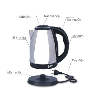 [KHO HCM] Bình đun siêu tốc 1,5L COMET - CM8215