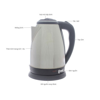 [Có hỏa tốc TPHCM ] Bình đun siêu tốc 1.8L COMET - CM8217