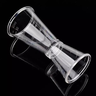 Ly đong 2 đầu định lượng 20/40ml hoặc định lược 10/20ml chất liệu nhựa trong suốt