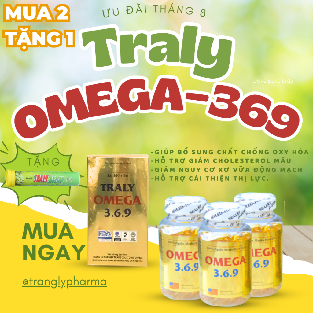 Traly Omega 369 Giải Pháp Cho Tim Mạch, Não Bộ, Da Và Nội Tiết Tố