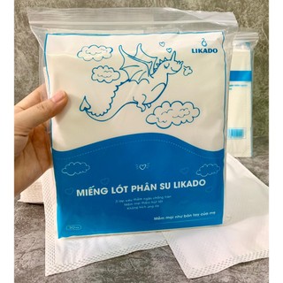 Tấm lót sơ sinh 3 lớp likado 30 tấm mềm mại, thấm nước cho bé - miếng lót phân su cho bé likado túi 30 miếng