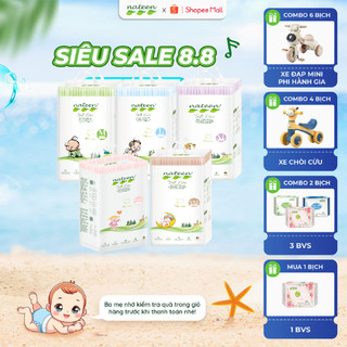 Tã/Bỉm QUẦN hữu cơ Nateen SOFTLINE cao cấp CHÂU ÂU mỏng nhẹ, khô thoáng đủ size Quần M60/L54/XL48/XXL42/XXXL36