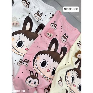 ÁO THUN COTTON LABUBU KÈM GẤU NHỎ HOT TREND GIÁ RẺ FORM ĐẸP