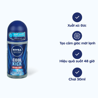 Lăn khử mùi Nivea Men Cool Kick 50ml