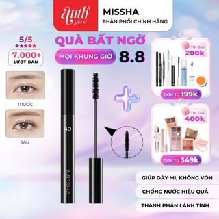 Mascara chuốt mi Missha 4D làm dày mi không lem chống trôi hiệu quả