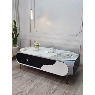 Bàn trà chữ nhật khung kim loại mặt đá hoặc mdf chống ẩm, bàn trà sofa cho phòng khách