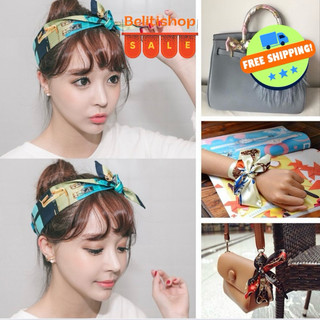 Khăn lụa quấn túi xách - khăn quàng cổ buộc tóc đa năng nữ phụ kiện thời trang hàn quốc