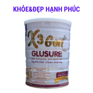    Glusure - X3gon   Sữa x3 gon glusure gold hỗ trợ tiểu đường - 900 gr hộp 