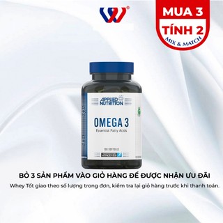 Dầu cá tự nhiên Applied Nutrition Omega 3 tăng cường thị lực, tốt cho tim mạch và trí não