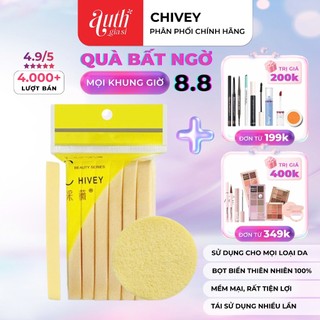 Bông nở rửa mặt Chivey 12 miếng mềm mại màu Vàng
