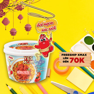 Thùng 12 tô Mì Tô Trộn Xốt Cà Chua Spaghetti Yes Mom 110gr/ Tô