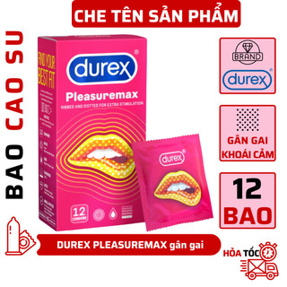 Bao Cao Su Durex Pleasuremax GÂN GAI TĂNG KHOÁI CẢM hộp 12 bao