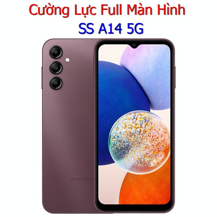 Kính Cường Lực Full Màn Hình Samsung A14 4G / A14 5G chính hãng OG Tím (F31)