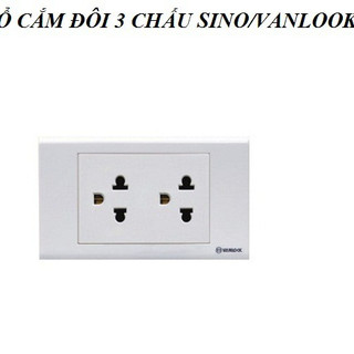 Ổ CẮM ĐÔI 3 CHẤU SINO,Ổ CẮM ÂM TƯỜNG SINO DÒNG S18
