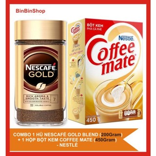 Combo 1 hộp bột kem pha café Coffee Mate + 1 hũ cà phê hoà tan Nescafé Arabica Gold Blend - Nestlé
