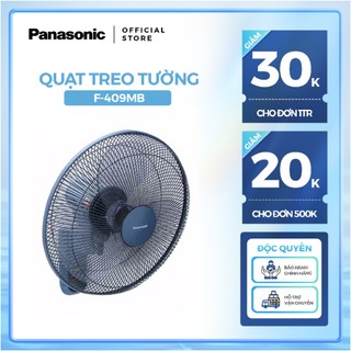 Quạt treo tường panasonic f-409mg/ f-409mb màu trắng ngà, màu xanh công suất 51w