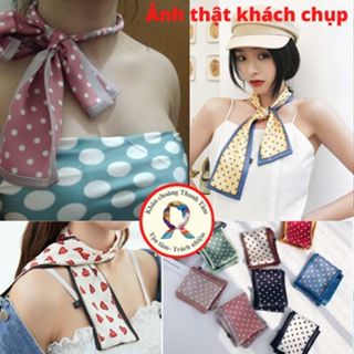   LOẠI 1  Khăn Lụa Đa Năng 2 Mặt 100cm Buộc tóc - Quàng Cổ - Quấn Tay - Quấn Túi Xách Cao Cấp 