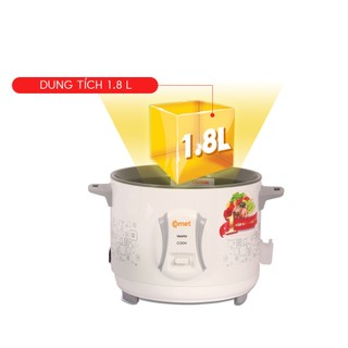 [Có hỏa tốc TPHCM ] Nồi cơm điện nắp rời 1,8L COMET - CM8021