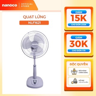 Quạt lửng nanoco nlf1621/ nlf1621-b, 220v-50hz, 47w, màu xám, màu xanh