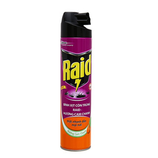 Bình xịt côn trùng Raid hương cam chanh 600ml