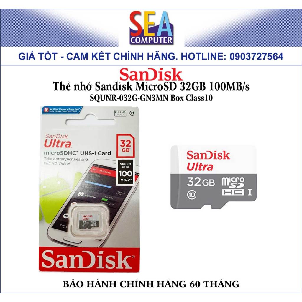Thẻ nhớ Sandisk MicroSD 512Gb - 150MB/s