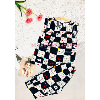 (45-52kg)Đồ bộ mặc nhà tôn (lanh)truyền thống size 1