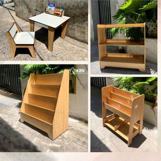 Kệ Sách Cho Bé, Kệ Đồ Chơi Cho Bé, Bàn Ghế Montessori, Gỗ MDF, Tối Ưu Không Gian KenHomeDecor