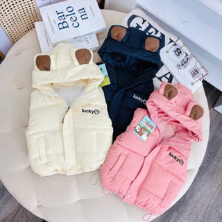 ÁO PHAO GILE MŨ GẤU SIÊU XINH CHO BÉ