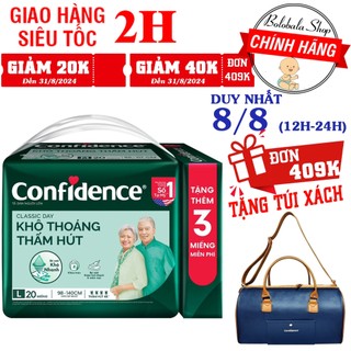 Tã dán Người Lớn Confidence Classic Day size M/L 20 miếng