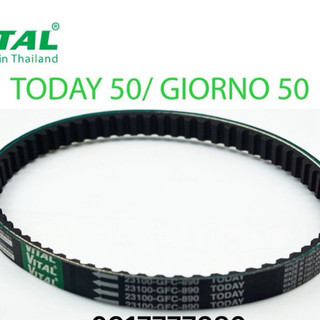 Dây curoa TODAY 50,GIORNO 50/Dio 50 /Atila 50/Scoopy 50 /Gino 50 - Dây curoa VITAL chính hãng, hàng Thái lan chất lượng