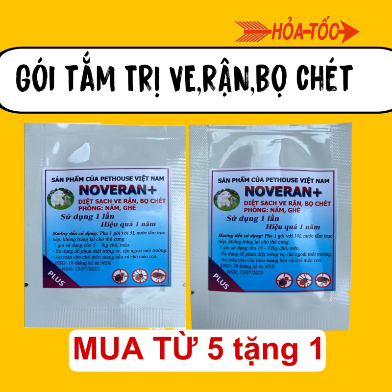 [Giá Gốc] Thuốc Tắm Trị Ve-Rận-Bọ Chét 1 Lần Sạch 100% Hiệu Quả Kéo Dài 1 Năm