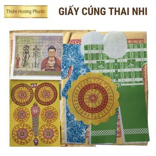 Bộ ly trà giấy cúng vàng mã