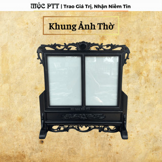 Khung ảnh thờ màu cổ gỗ hương đá kích thước ảnh 18 x 24 , 20 x 25 , 20 x 30 , 25 x 35 cm