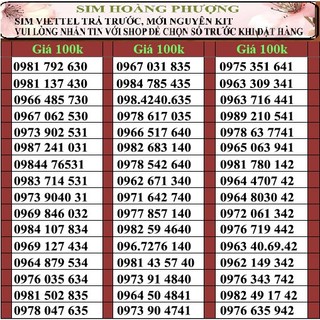 Sim viettel số đẹp đồng giá 100k Lish 2